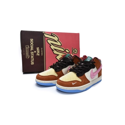 PK Dunk SB Mid Social Status Free Lunch Chocolate Milk, DJ1173-700 01