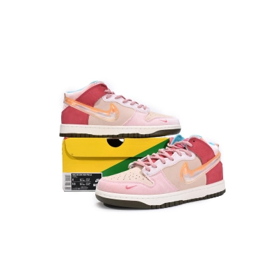 PK Dunk SB Mid Social Status Free Lunch Strawberry Milk, DJ1173-600 02