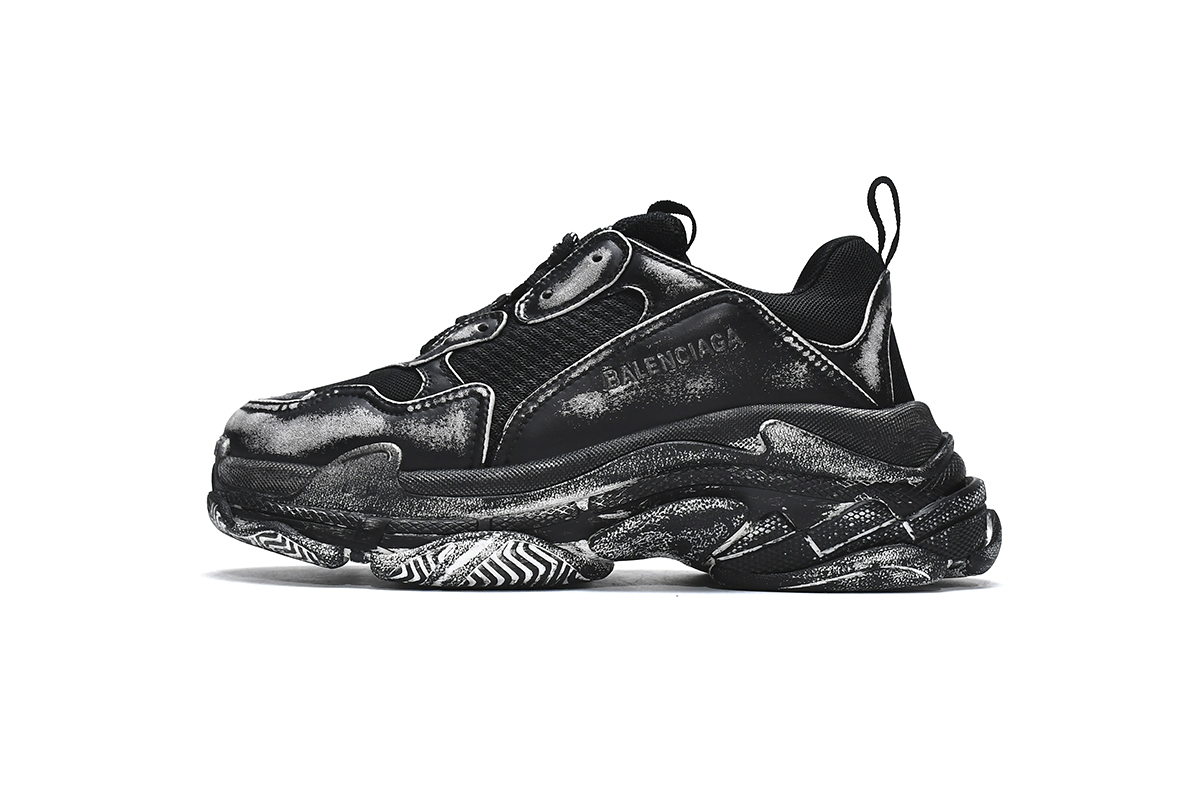  Perfectkicks Balenciaga Triple S Black, 524039 WN3 1000