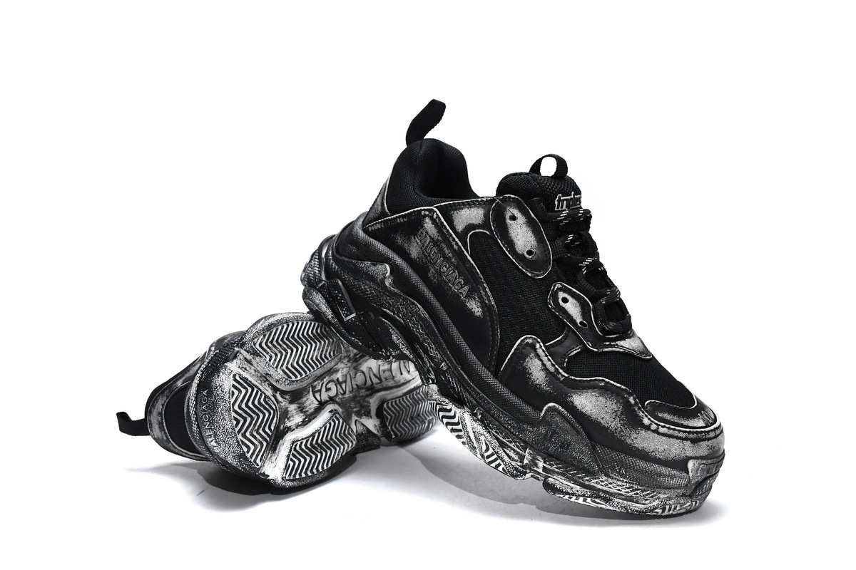  Perfectkicks Balenciaga Triple S Black, 524039 WN3 1000