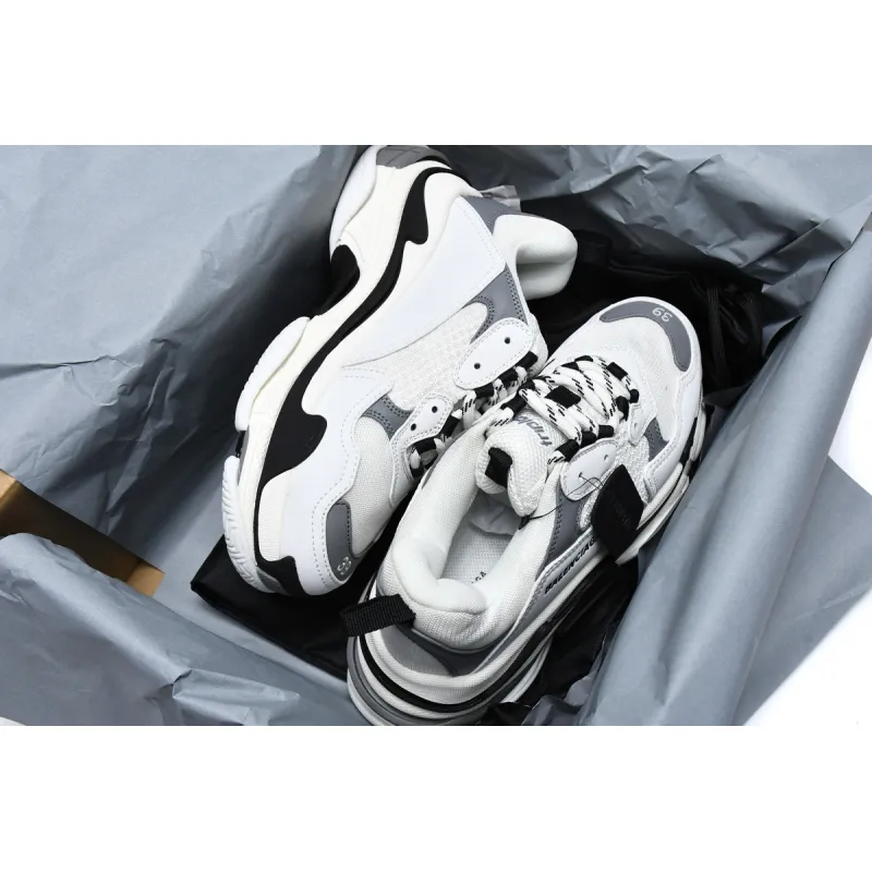 PK Balenciaga Triple S White Grey, 536737 W09O1 9089