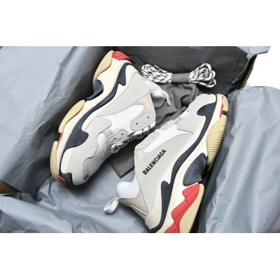 PK Balenciaga Triple S White Dark Grey Red, 524037 W09E1 9000 02