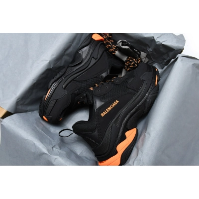 PK Balenciaga Triple S Black Orange, 536737 W2FA1 9188 02