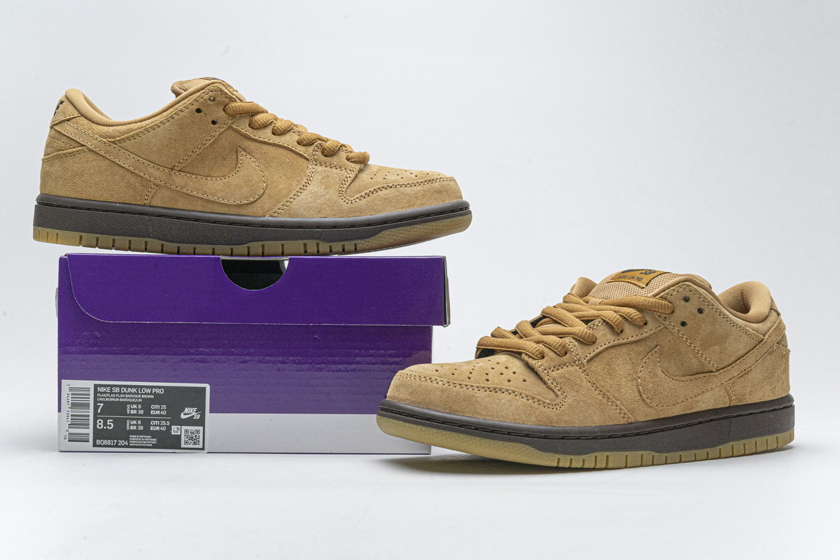 PK Dunk SB Low Wheat (2020), BQ6817-204