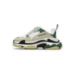 PK Balenciaga Triple S White Green, 536737 W09O1 9090