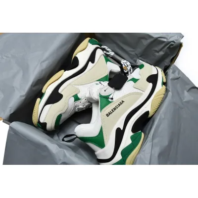 PK Balenciaga Triple S White Green, 536737 W09O1 9090 02