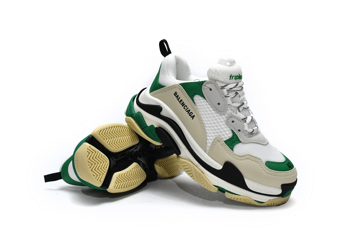  Perfectkicks Balenciaga Triple S White Green, 536737 W09O1 9090