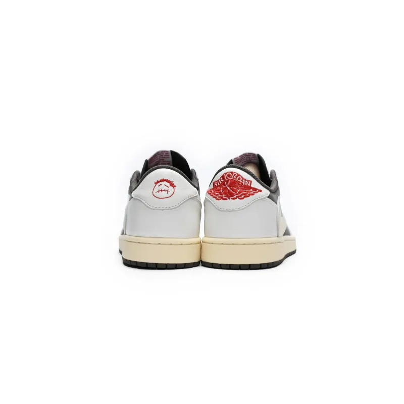 H12 Travis Scott x Air Jordan 1 Low White Brown Barb, DM7866-162