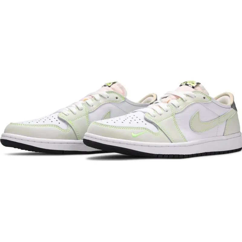 PK Jordan 1 Retro Low White Ghost Green Black, DM7837-103