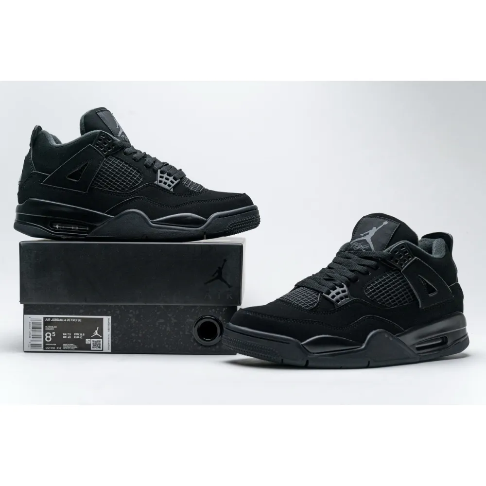 ❗❗Free shipping❗❗H12 Jordan 4 Retro Black Cat (2020), CU1110-010
