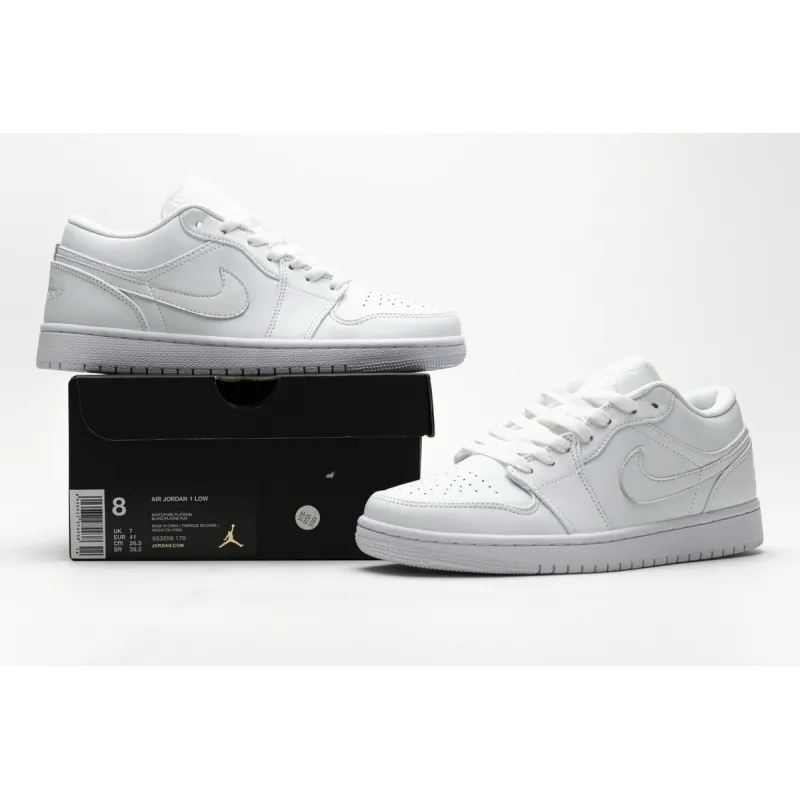 H12 Jordan 1 Low White Pure Platnium, 553558-170