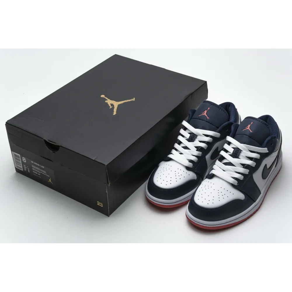 H12 Jordan 1 Low Obsidian Ember Glow, 553558-481