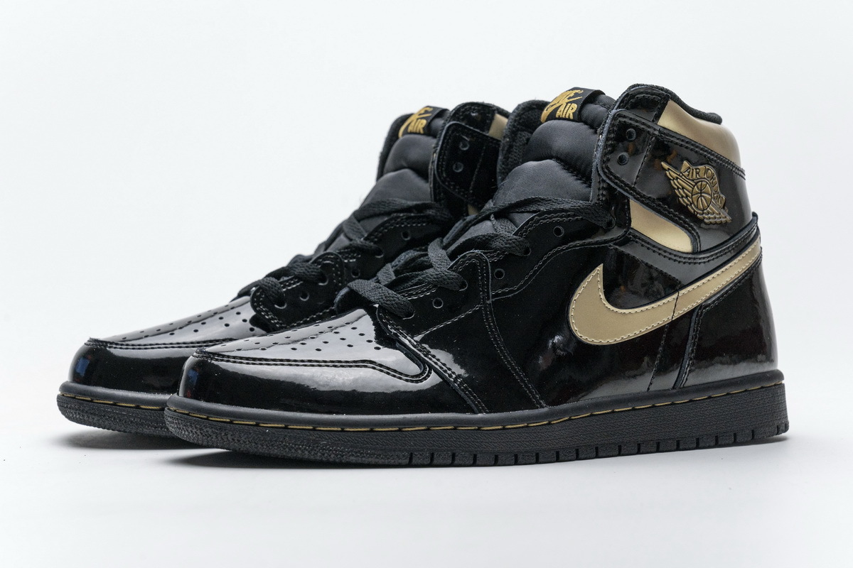 H12 Jordan 1 Retro High Black Metallic Gold (2020), 555088-032
