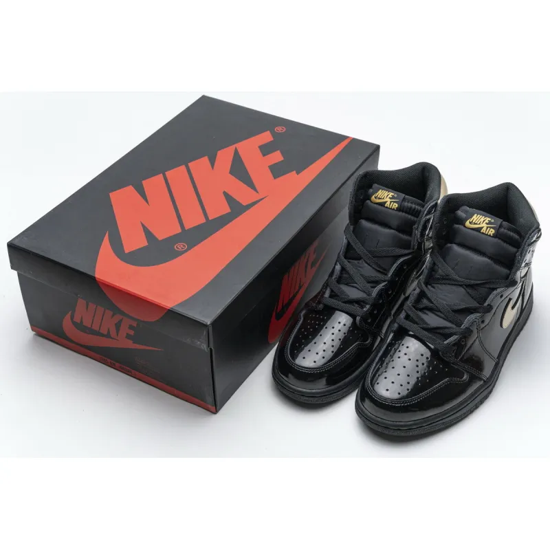 H12 Jordan 1 Retro High Black Metallic Gold (2020), 555088-032