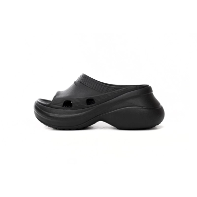 PK BALENCIAGA Pool Crocs Black,677389 W158E 1000  01