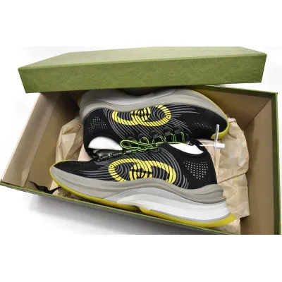 PK Gucci Run Sneakers Black Yellow, 680939-USM10-8480 02