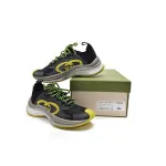 PK Gucci Run Sneakers Black Yellow, 680939-USM10-8480