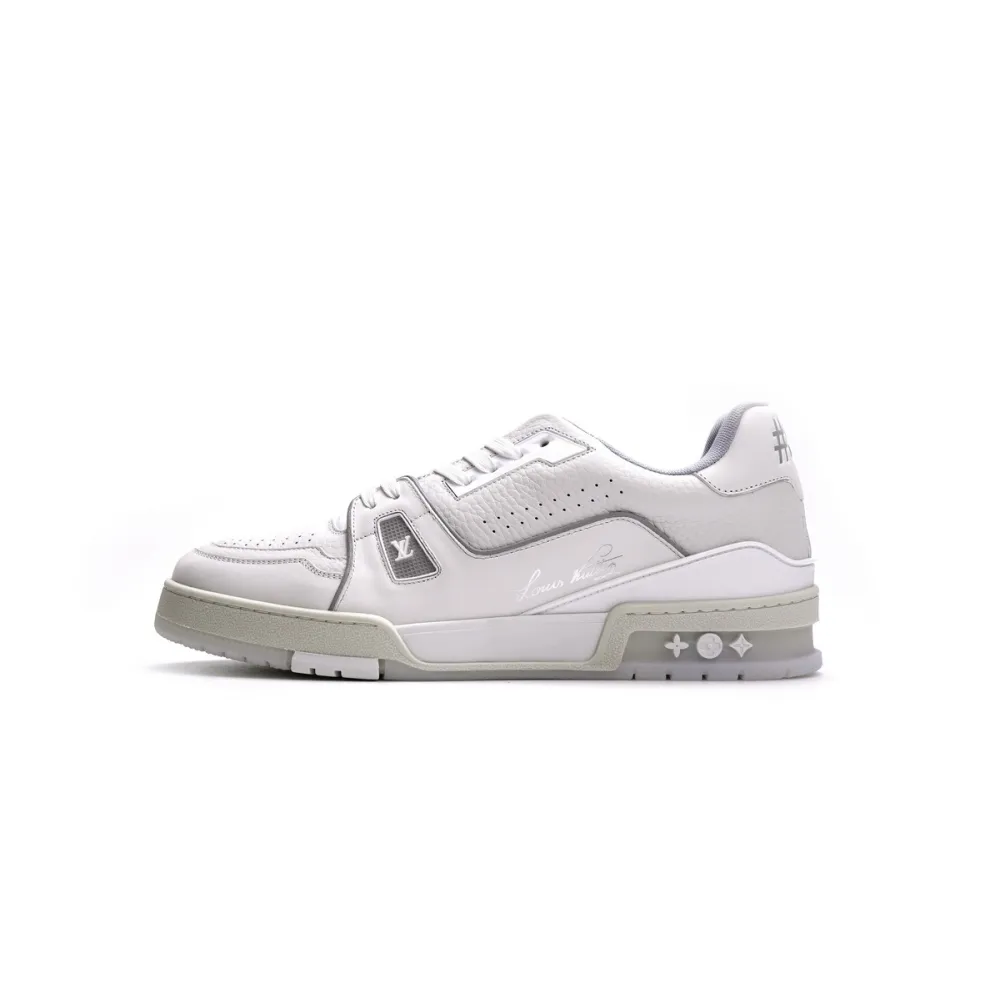 PK Louis Vuitton Trainer White Litchi Pattern,FD0221