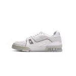 PK Louis Vuitton Trainer White Litchi Pattern,FD0221