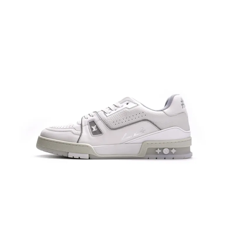 PK Louis Vuitton Trainer White Litchi Pattern,FD0221