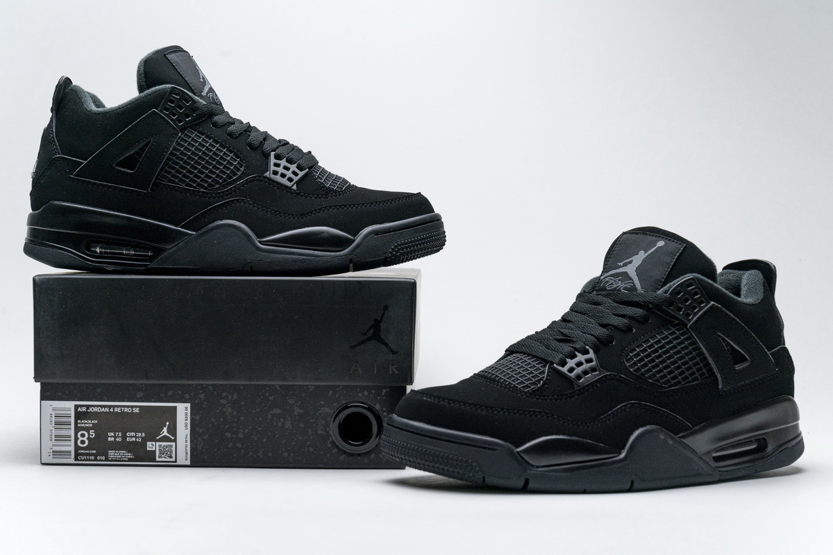 H12 Jordan 4 Retro Black Cat (2020), CU1110-010