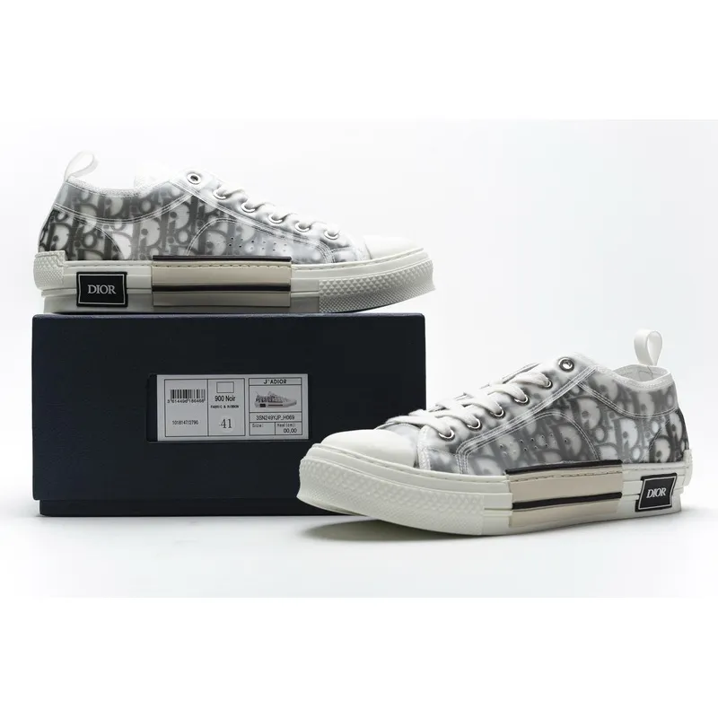 PK Dior B23 HT Oblique Transparency Low H565 White Black