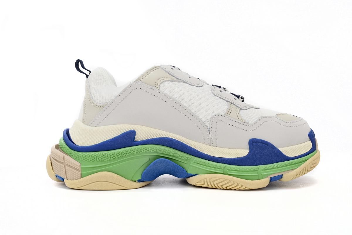  Perfectkicks Balenciaga Triple White Blue Green , 524039 W09E1 1900