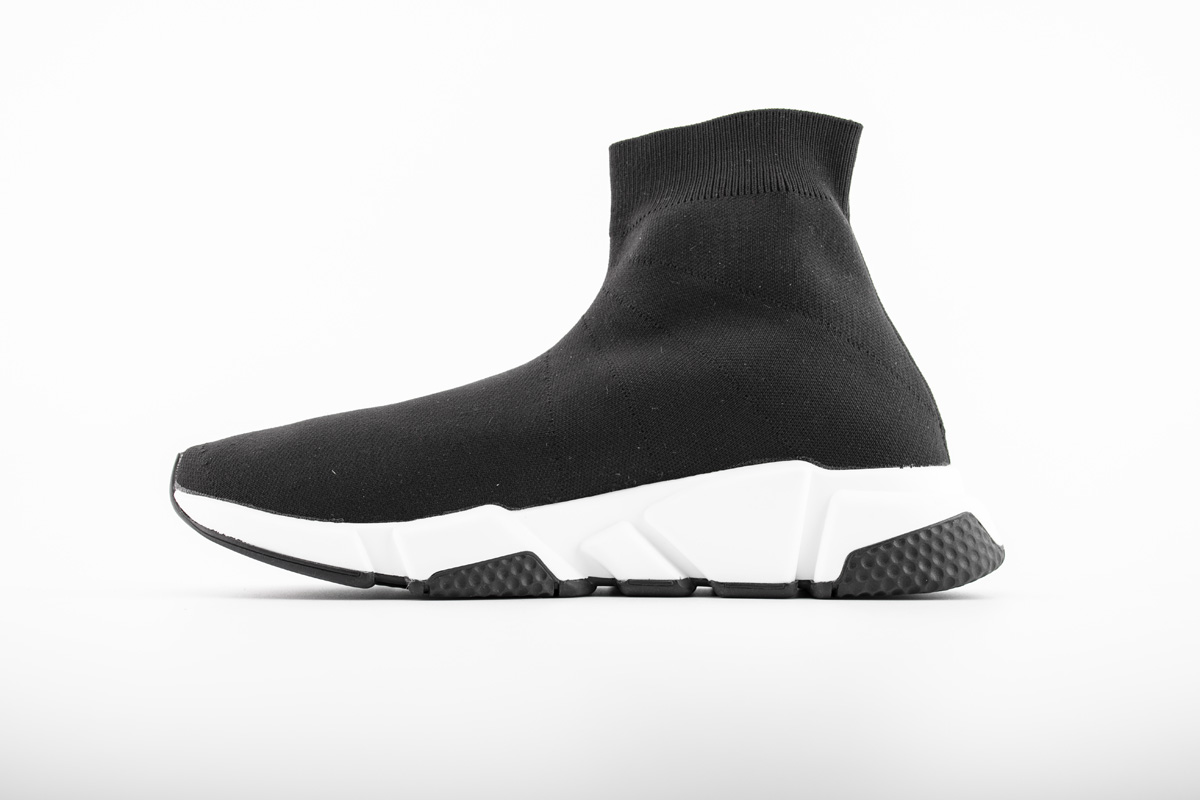 PK Balenciaga Speed Trainer Black White Black