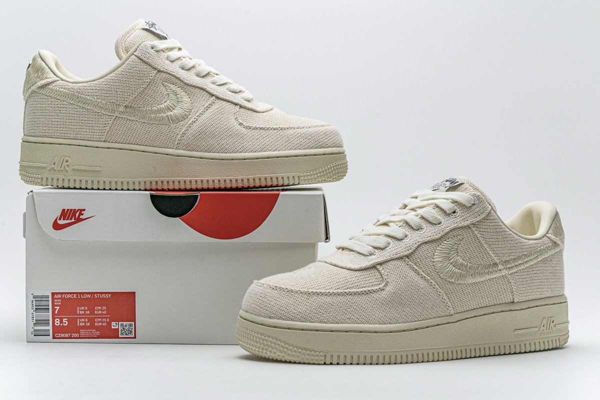 PK Air Force 1 Low Stussy Fossil,CZ9084-200