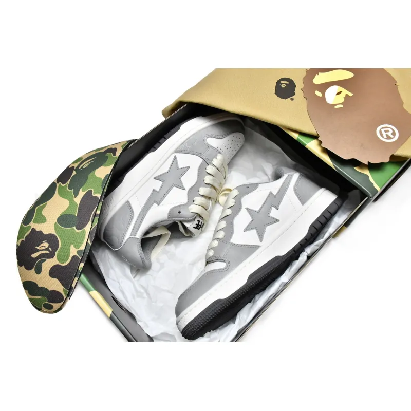 PK A Bathing Ape Bape Sk8 Sta Light Grey Cream, 001FWG701033X