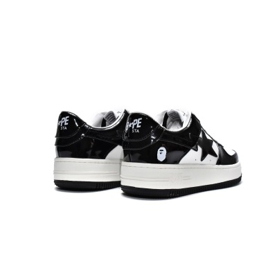 PK A Bathing Ape Bape Sk8 Sta Low White Black, 1G70-109-0001 02