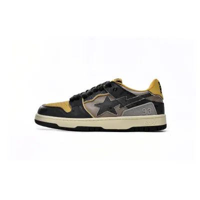 PK Bape Sk8 Sta Low Make old Black and Yellow,1120-291-021 01