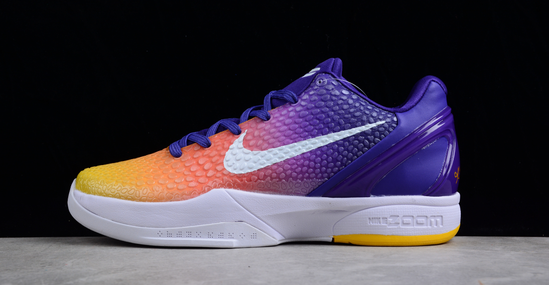 PK Kobe 6 Protro Purple Yellow White, 555035-302
