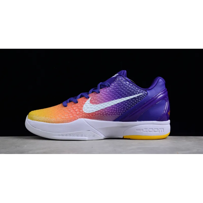 PK Kobe 6 Protro Purple Yellow White, 555035-302