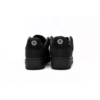 H12 Stussy x Nike Air Force 1 Low Black,CZ9084-001  02