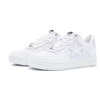 H12 A Bathing Ape Bape Sta Triple White,1J30-291-013/1J30-191-013/001FWJ301013I- 01