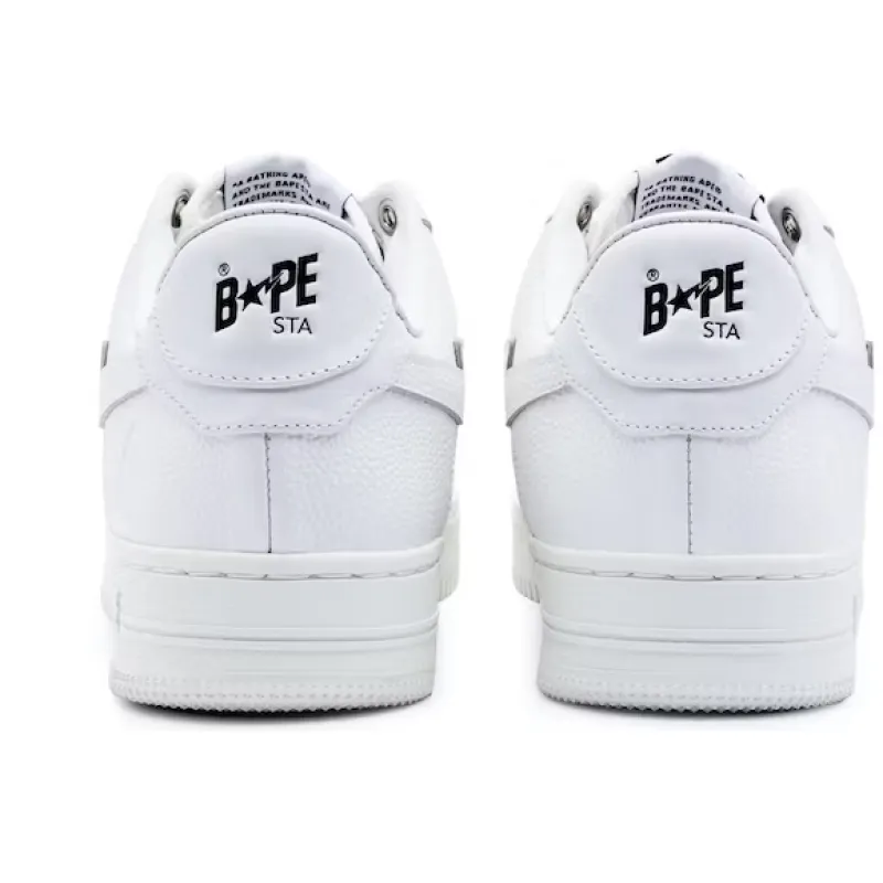 PK A Bathing Ape Bape Sta Triple White,1J30-191-013