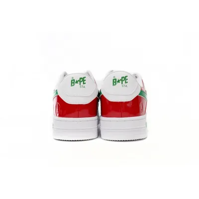 H12 A Bathing Ape Bape Sta Low Red, white, and Green,1180-191-004 02