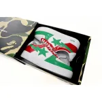 H12 A Bathing Ape Bape Sta Low Red, white, and Green,1180-191-004