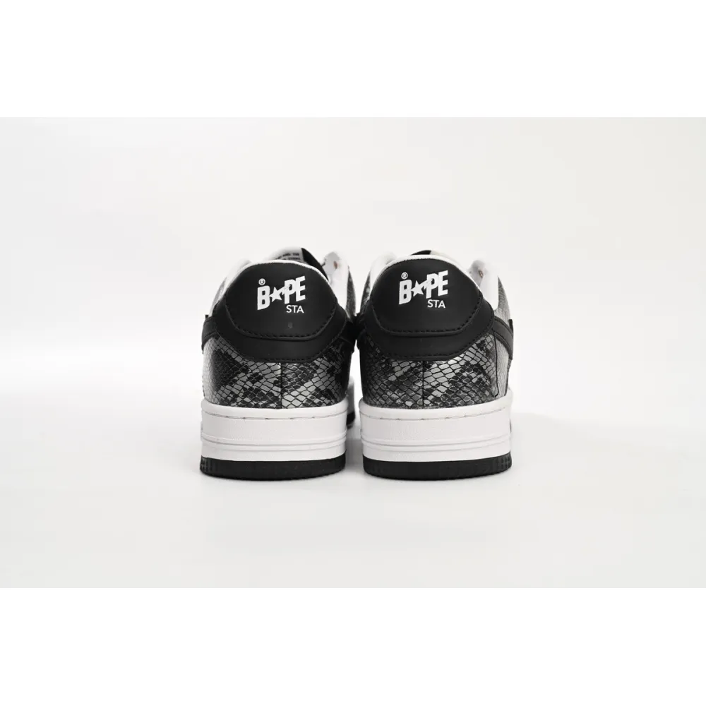 H12  A Bathing Ape Bape Sta Low Black Black Snake Skin,1180 191 009 