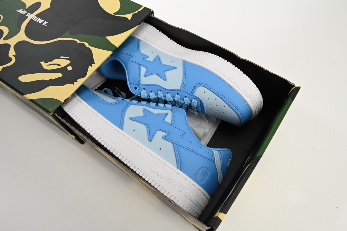 H12  A Bathing Ape Bape Sta Low All Sky Blue, OZXSHM-191-006K