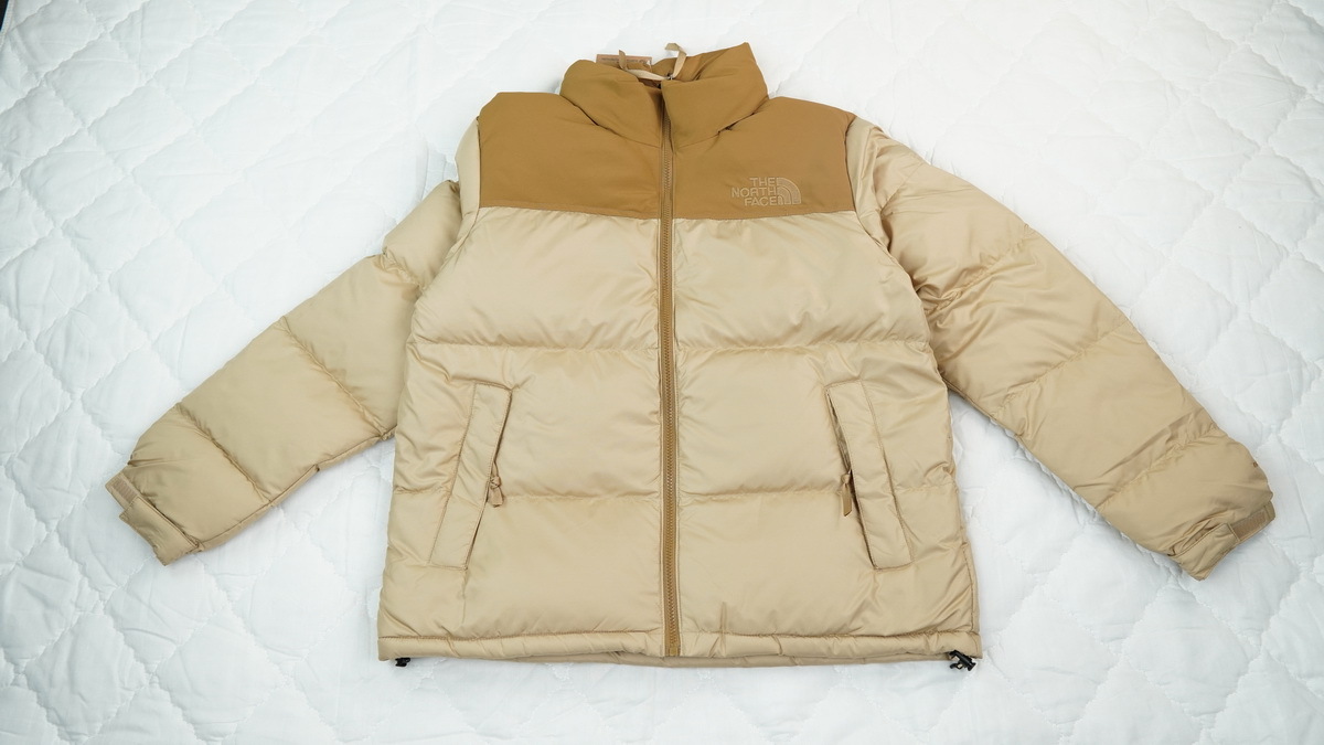 PK TheNorthFace Splicing White And Wheat