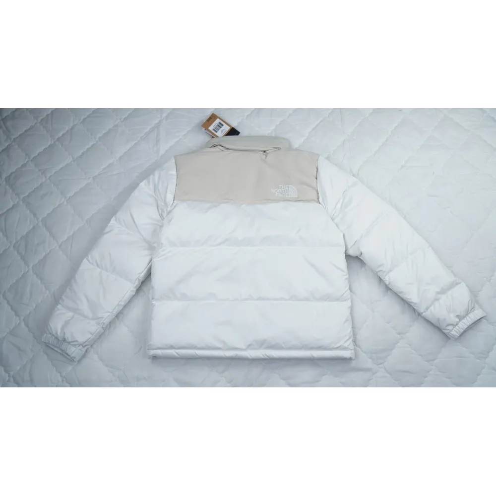 PK TheNorthFace Splicing White And Double Pinyin White