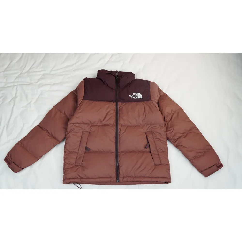 PK TheNorthFace Splicing White And Red Brown