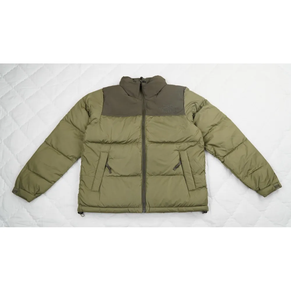 PK TheNorthFace Splicing White And Double Green