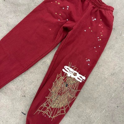 PK Sp5der Logo Maroon Sweatpants 02