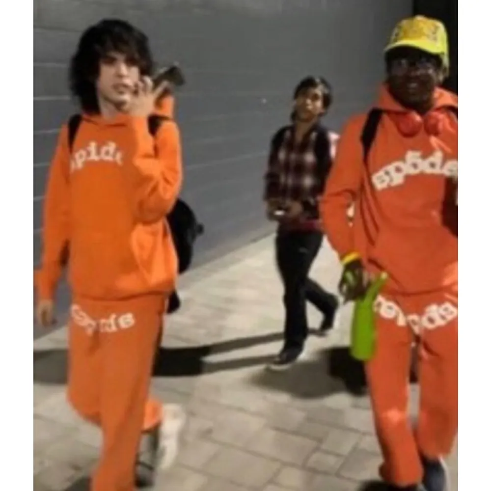 Sp5der Websuit Orange Hoodie