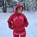 PK Sp5der Worldwide Red 555 Joggers