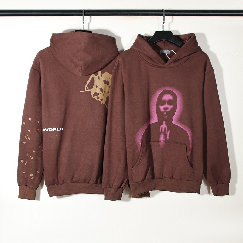  Sp5der Thug Hoodie Brown