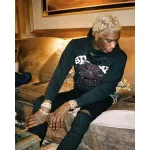  Black Sp5der Worldwide Hoodie